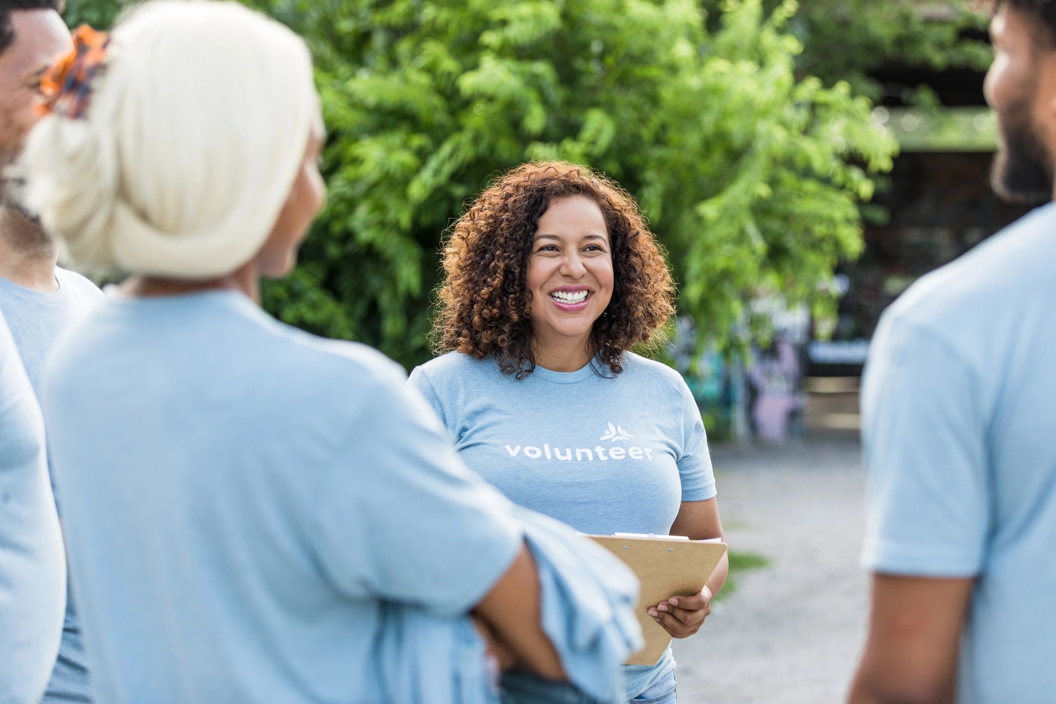 diverse church volunteers