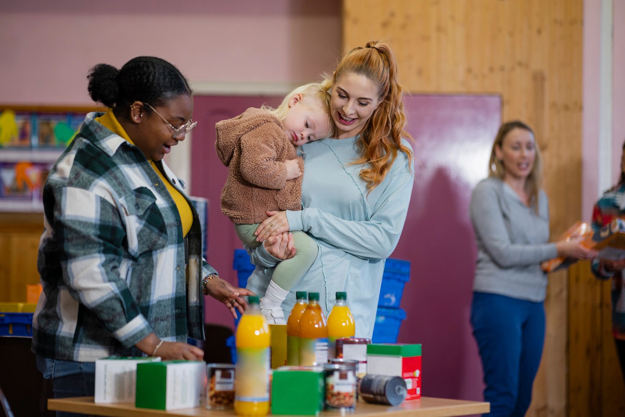 church helping local families