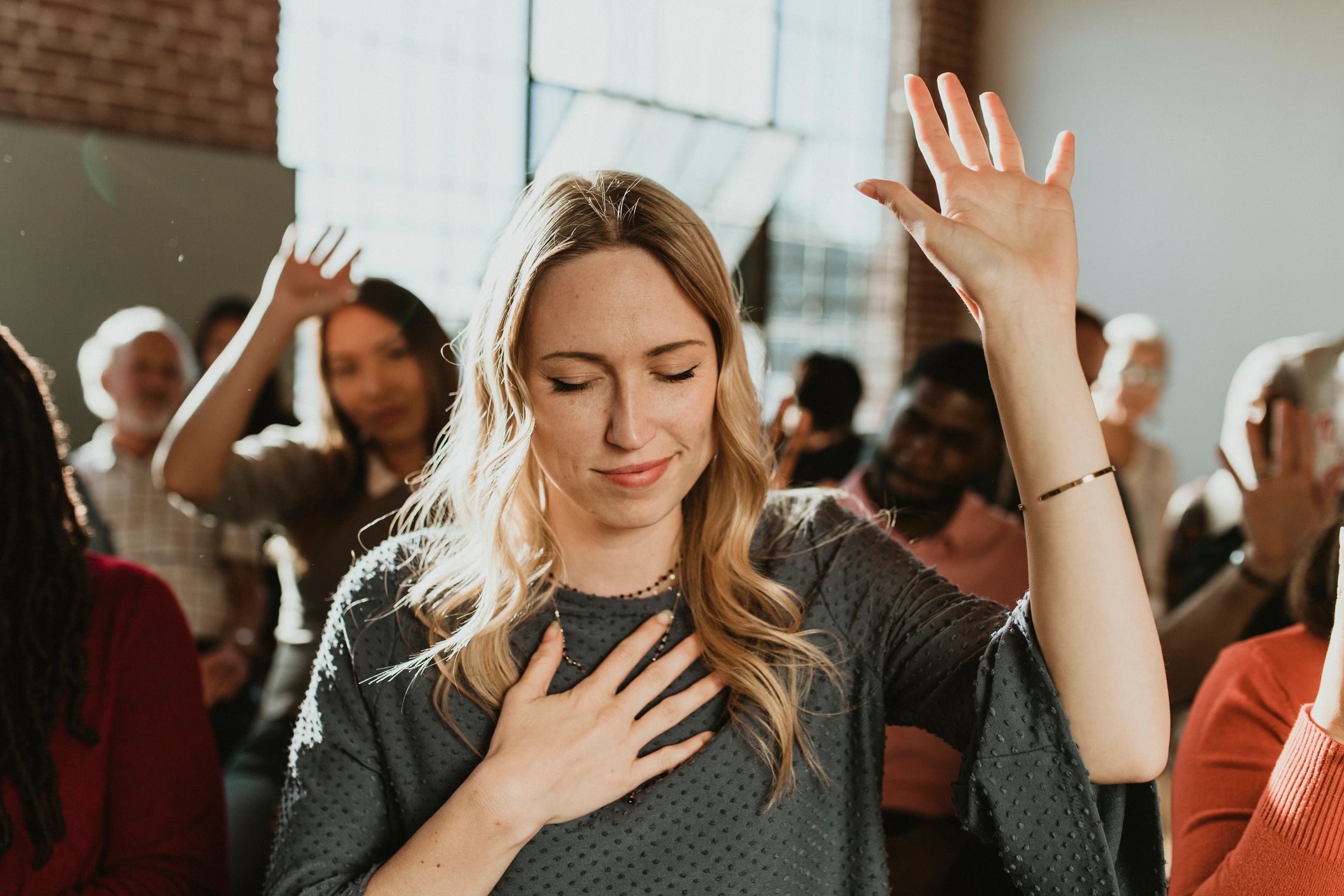 diverse church community worship
